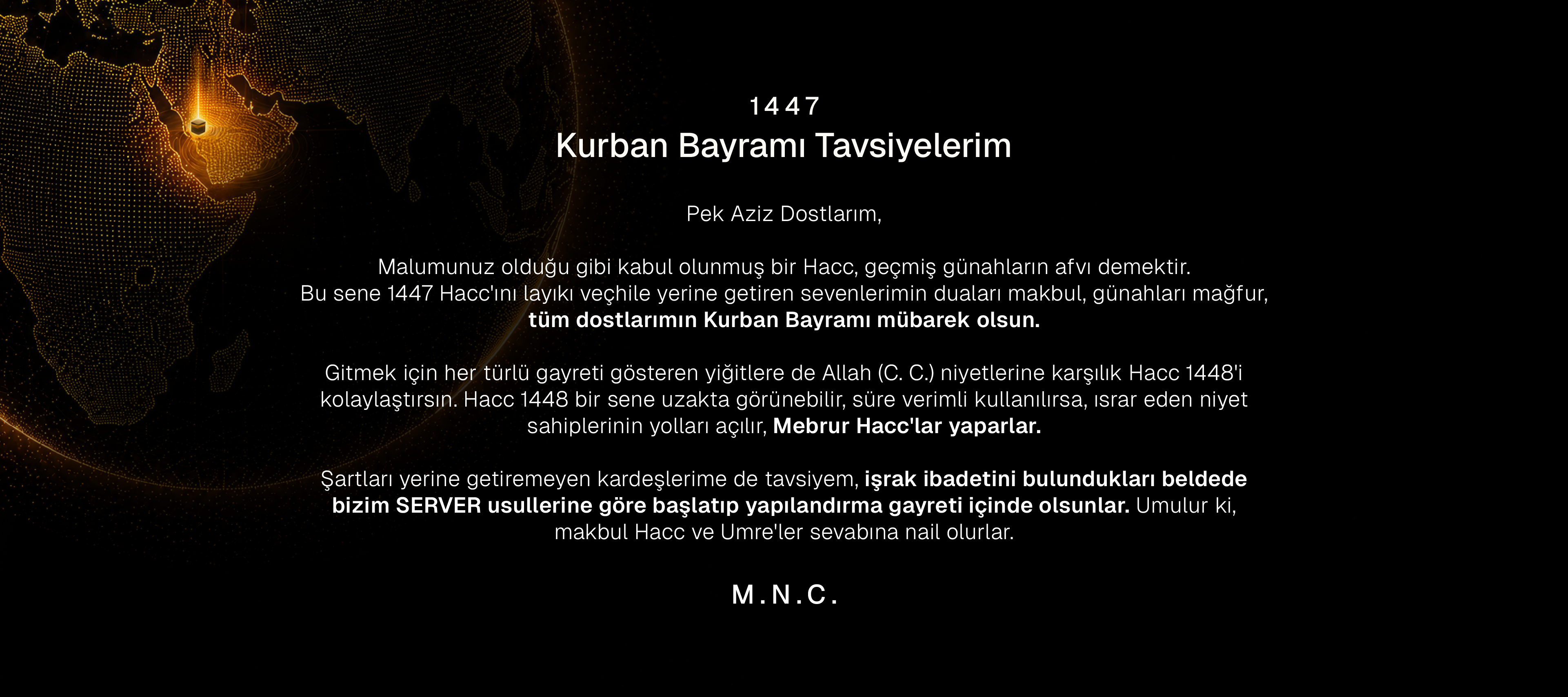 M.N.C. mesajı